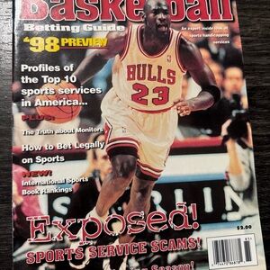 Super Ultra Rare 1998 Obsolete Michael Jordan Magazine Basketball Gamblers Guide